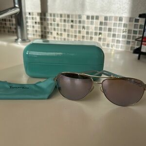 Tiffany & Co. Gold Aviator Sunglasses